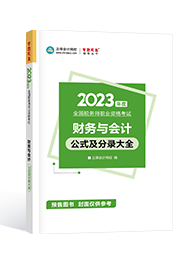 [预售]2023年税务师“梦想成真”系列辅导书《财务与会计》公式及分录大全