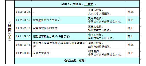 2015女性泌尿盆底及生殖整复学术研讨会暨第九届盛京盆底相关疾病多学科学术会议日程安排