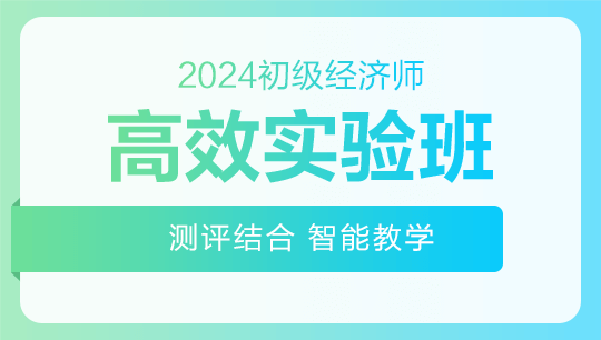 初級經(jīng)濟師-高效實驗班