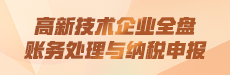 高新技术企业全盘账务处理与纳税申报