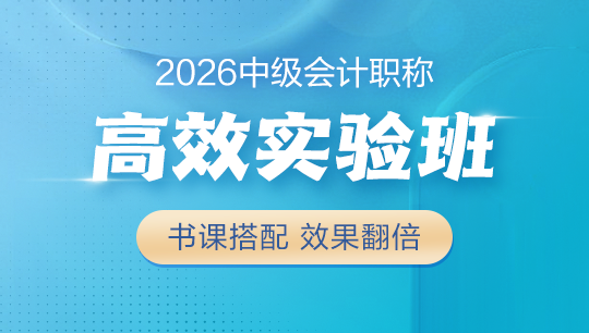 中级-高效实验班-2026