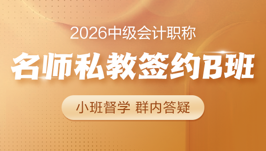 中级-名师私教签约B班-2026