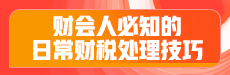 财会人必知的日常财税处理技巧
