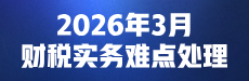 2026年3月财税实务难点处理