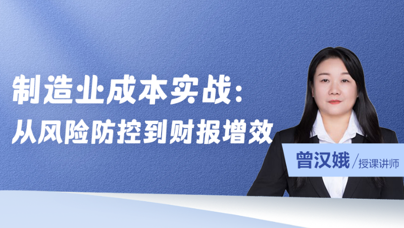 制造业成本实战：从风险防控到财报增效