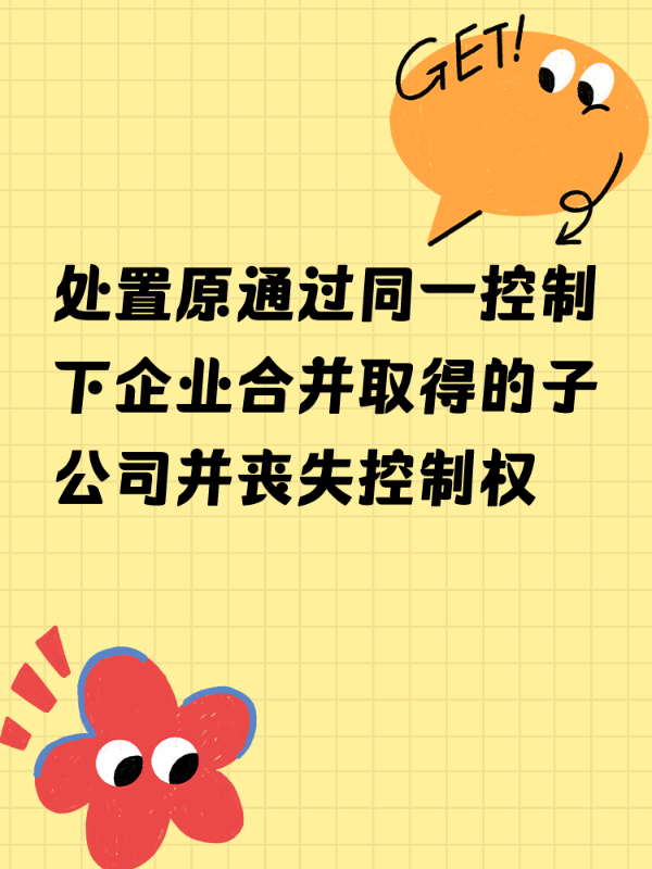 处置原同一控制下合并取得子公司并丧失控制权