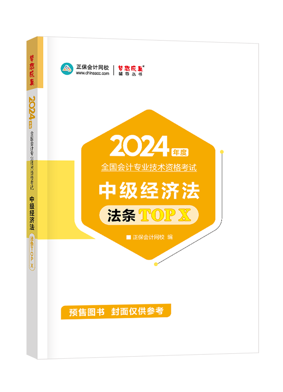 [预售]2024年中级会计职称“梦想成真”系列辅导丛书《经济法》法条TOP X