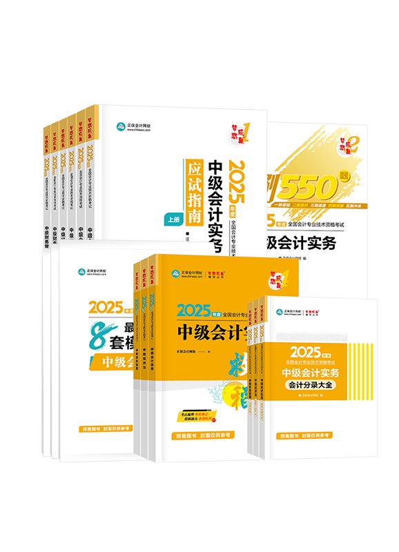 2025年中级会计职称三科全家桶（含指南、必刷、试卷、救命稻草、工具书）