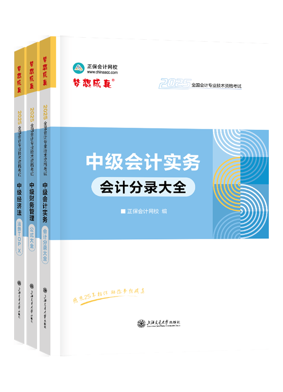 2025年中级会计职称三科工具书