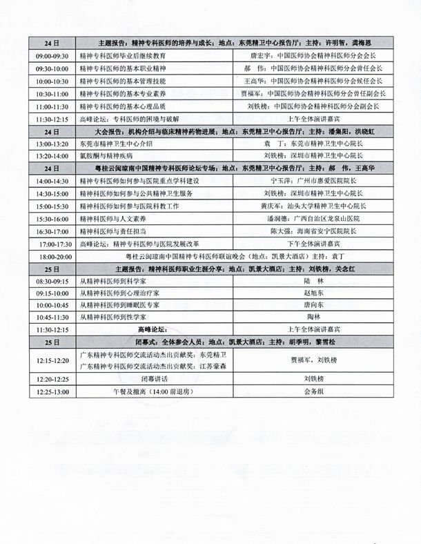 关于举办广东省精神科医师分会2015年学术年会的通知