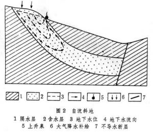 单斜构造自流斜地